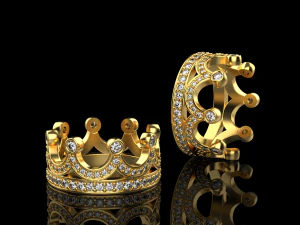 Crown ring 3D Print Model