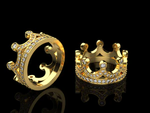 Crown ring 3D Print Model