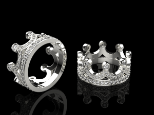 Crown ring 3D प्रिंट मॉडल