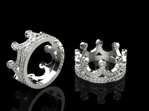 Crown ring 3D Print Model