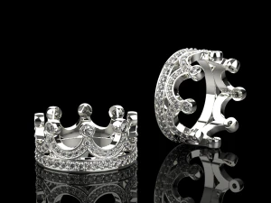 Crown ring 3D Print Model