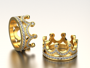 Crown ring 3D Print Model