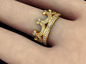 Crown ring 3D Print Model