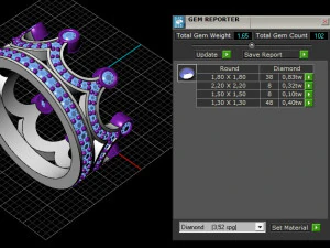 Crown ring 3D Print Model