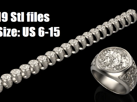 小熊戒指15059 3D 打印模型