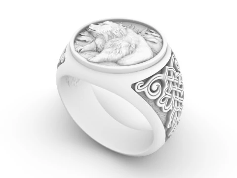 小熊戒指15059 3D 打印模型