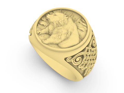 小熊戒指15059 3D 打印模型