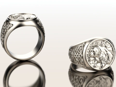 小熊戒指15059 3D 打印模型