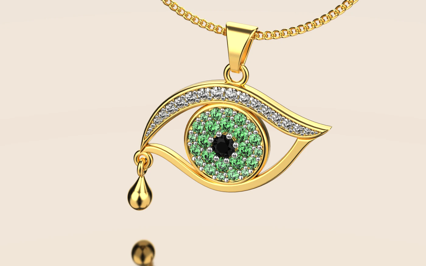 Zawieszka do oka 02 Model do druku 3D .c4d .max .obj .3ds .fbx .stl .blend 