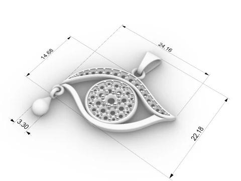 Zawieszka do oka 02 Model do druku 3D