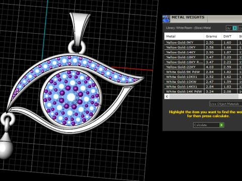 Zawieszka do oka 02 Model do druku 3D
