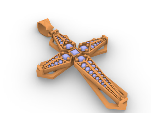 Kruis hanger diamanten 3D printmodel