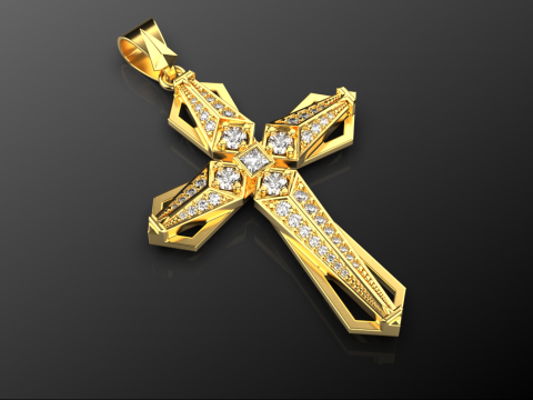 Kruis hanger diamanten 3D printmodel