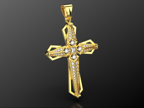 Kruis hanger diamanten 3D printmodel