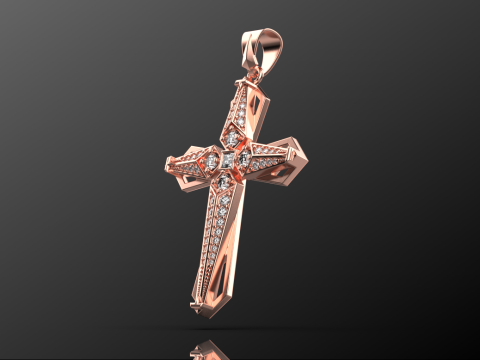 Kruis hanger diamanten 3D printmodel