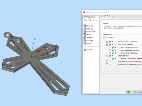 Cross pendant diamonds 3D Print Model
