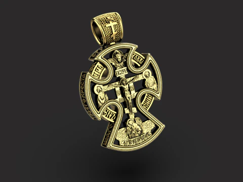 Orthodox cross pendant 3D Print Model