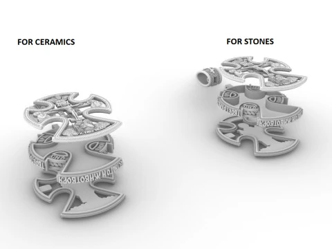 Orthodox cross pendant 3D Print Model
