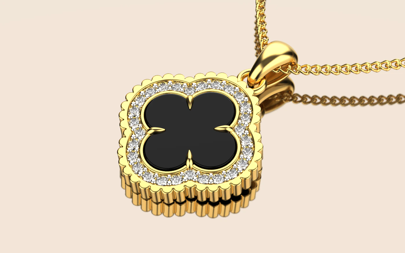 Cross pendant onyx 3D Print Model .c4d .max .obj .3ds .fbx .stl .blend 