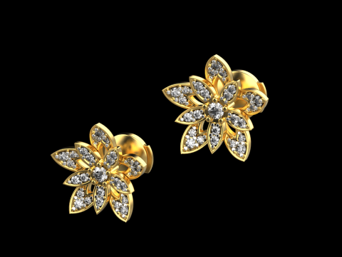 Lotus-oorbellen 3D printmodel