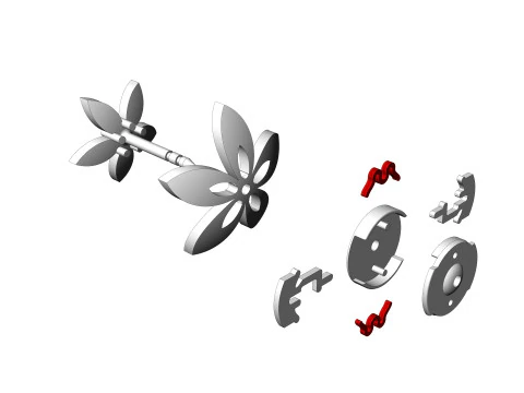 Lotus earrings 3D Print Model