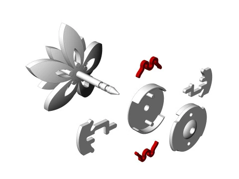 Lotus earrings 3D Print Model