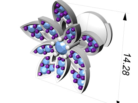 Lotus earrings 3D Print Model