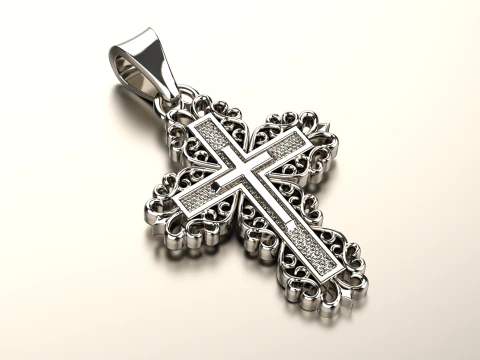 Cross pendant 3D Print Model
