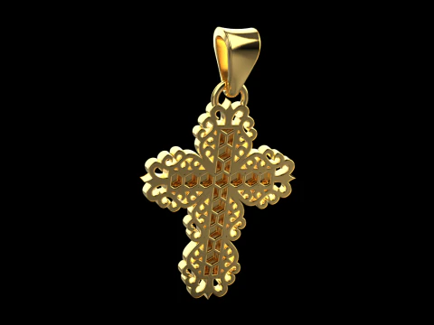 Cross pendant 3D Print Model