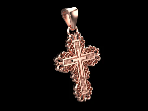 Cross pendant 3D Print Model
