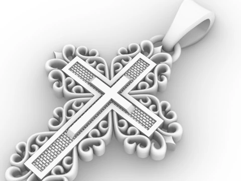 Cross pendant 3D Print Model