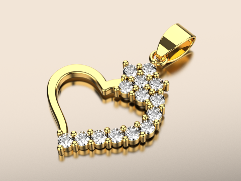 Diamanten hart hanger 3D printmodel