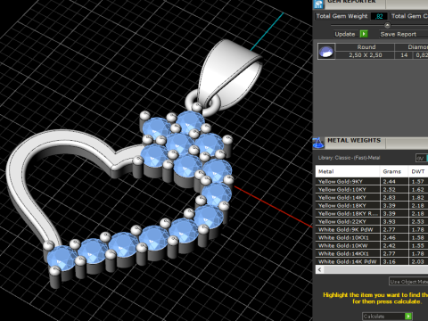 Diamanten hart hanger 3D printmodel