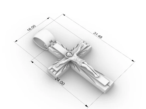 Pendente Cruz 2508 Modelo de Impressão 3D