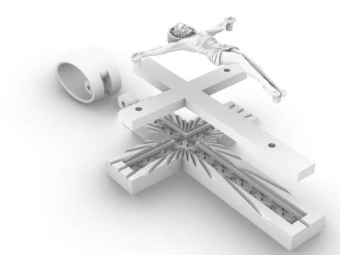 Pendente Cruz 2508 Modelo de Impressão 3D