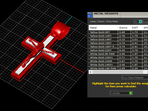Pendente Cruz 2508 Modelo de Impressão 3D