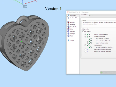 Hearth earrings with diamonds 3D Print Model