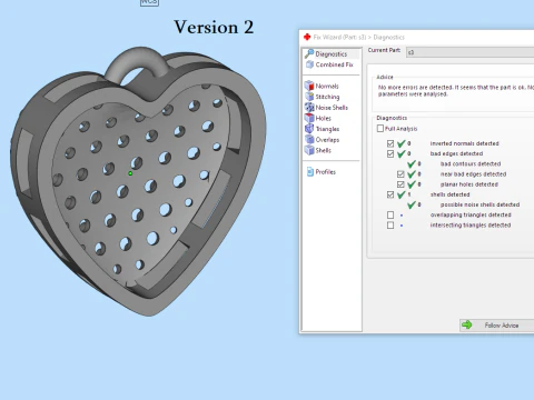 Hearth earrings with diamonds 3D Print Model