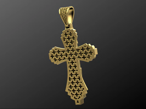 Cross pendant 110225 3D Print Model