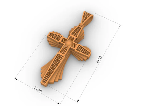 Cross pendant 110225 3D Print Model