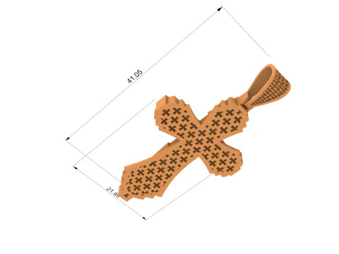 Cross pendant 110225 3D Print Model