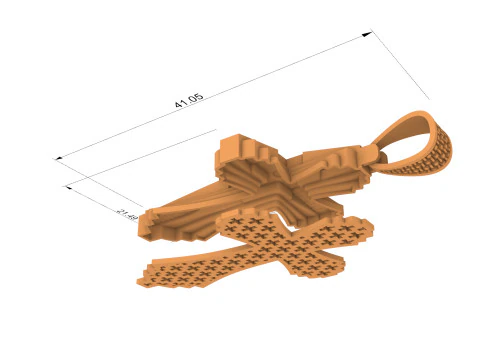 Cross pendant 110225 3D Print Model