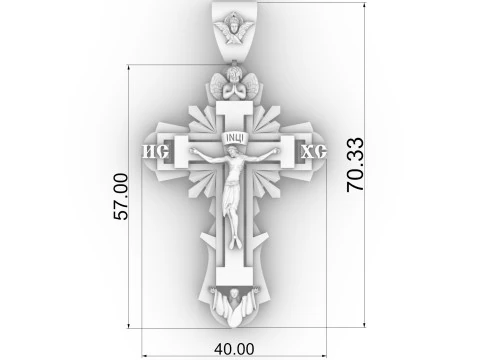 Cross pendant 271124 3D Print Model