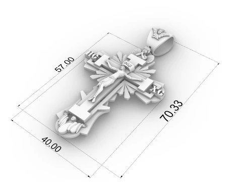 Cross pendant 271124 3D Print Model