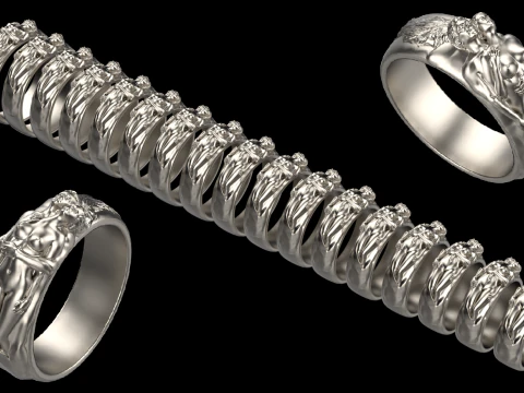 Adam and Eve rings set 3D Print Model