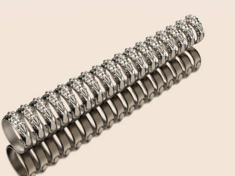 Adam en Eva ringen gezet 3D printmodel