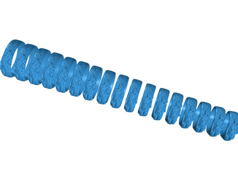 Adam en Eva ringen gezet 3D printmodel