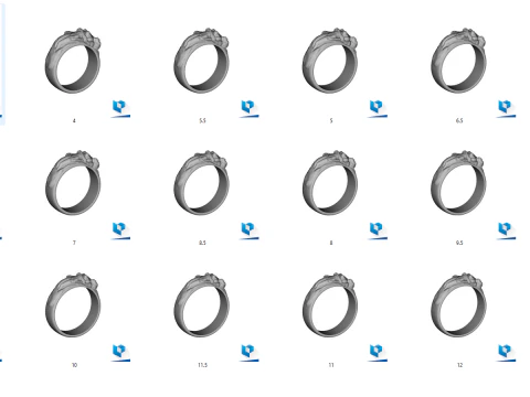 Adam and Eve rings set 3D Print Model