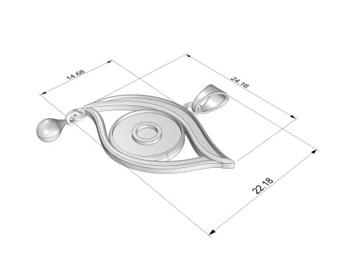 Eye pendant 03 3D Print Model
