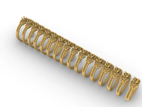 Набор обручальных колец 3D Принт Модель